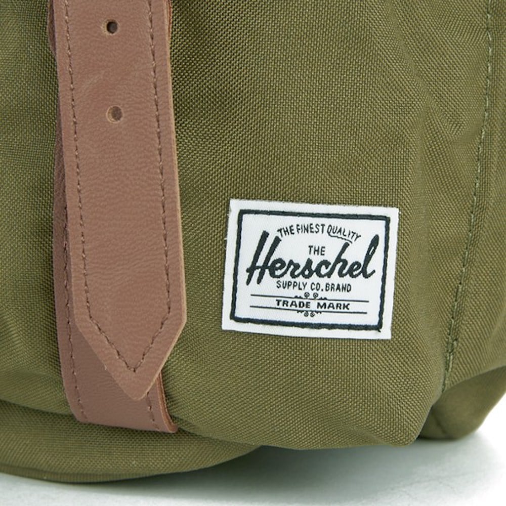 Herschel Dawson Quilted Army Green & Tan - Retro Bags